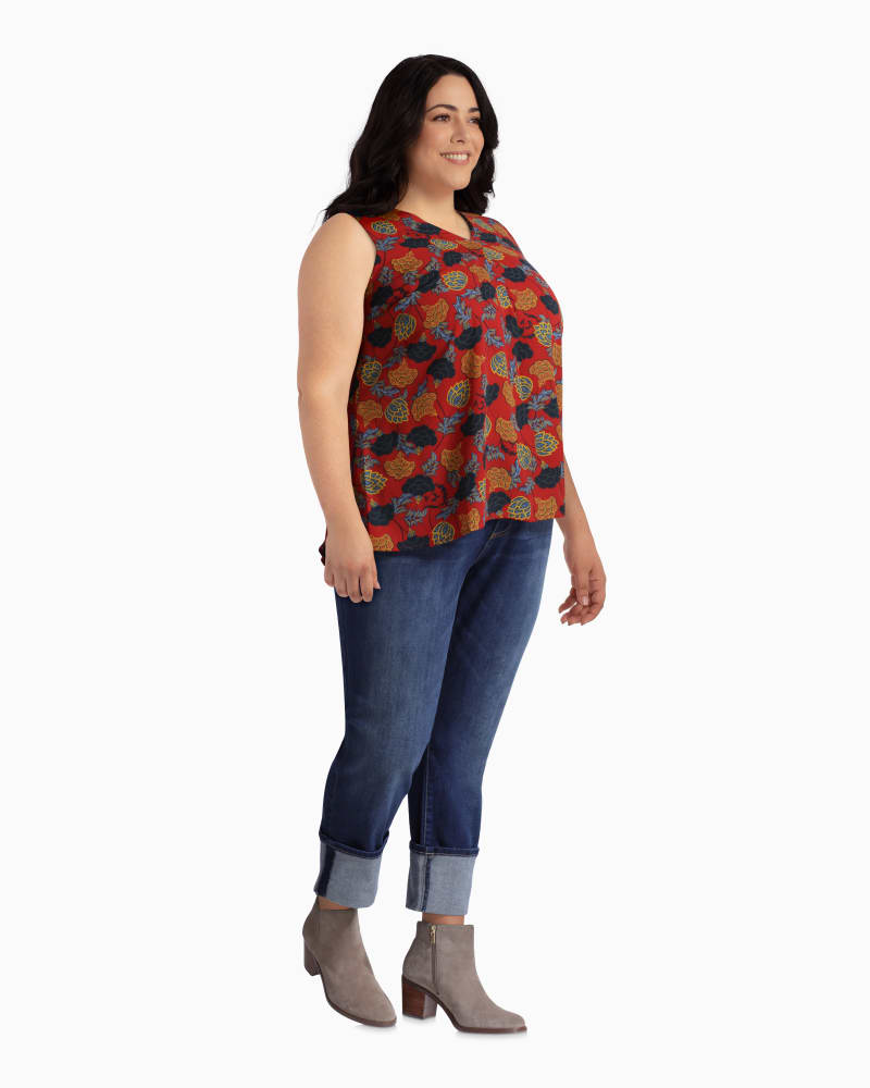 Plus size model with rectangle body shape wearing Bunbury Cropped Jean by Kut From The Kloth | Dia&Co | dia_product_style_image_id:112067